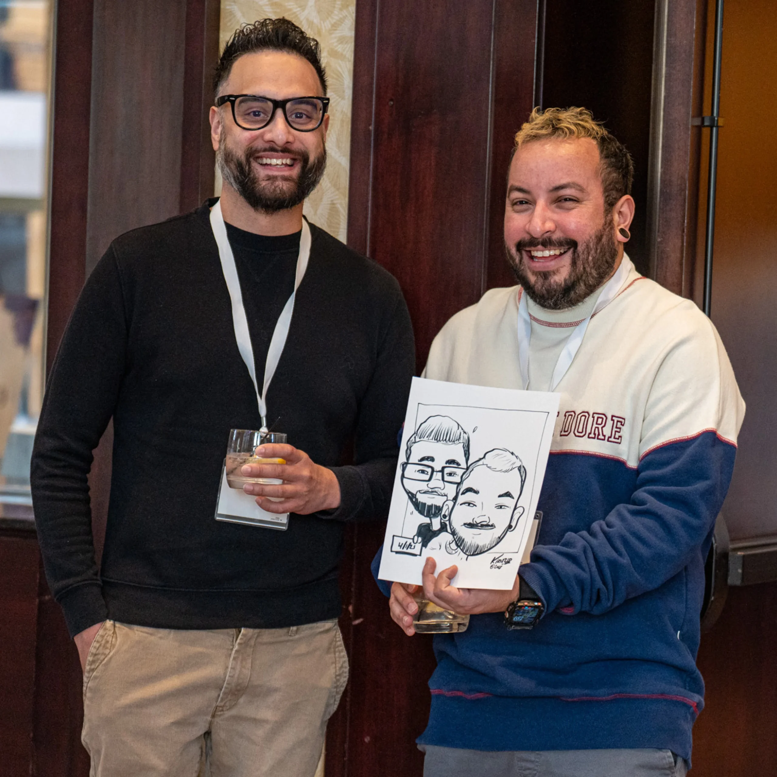 Customers Show Off Caricatures